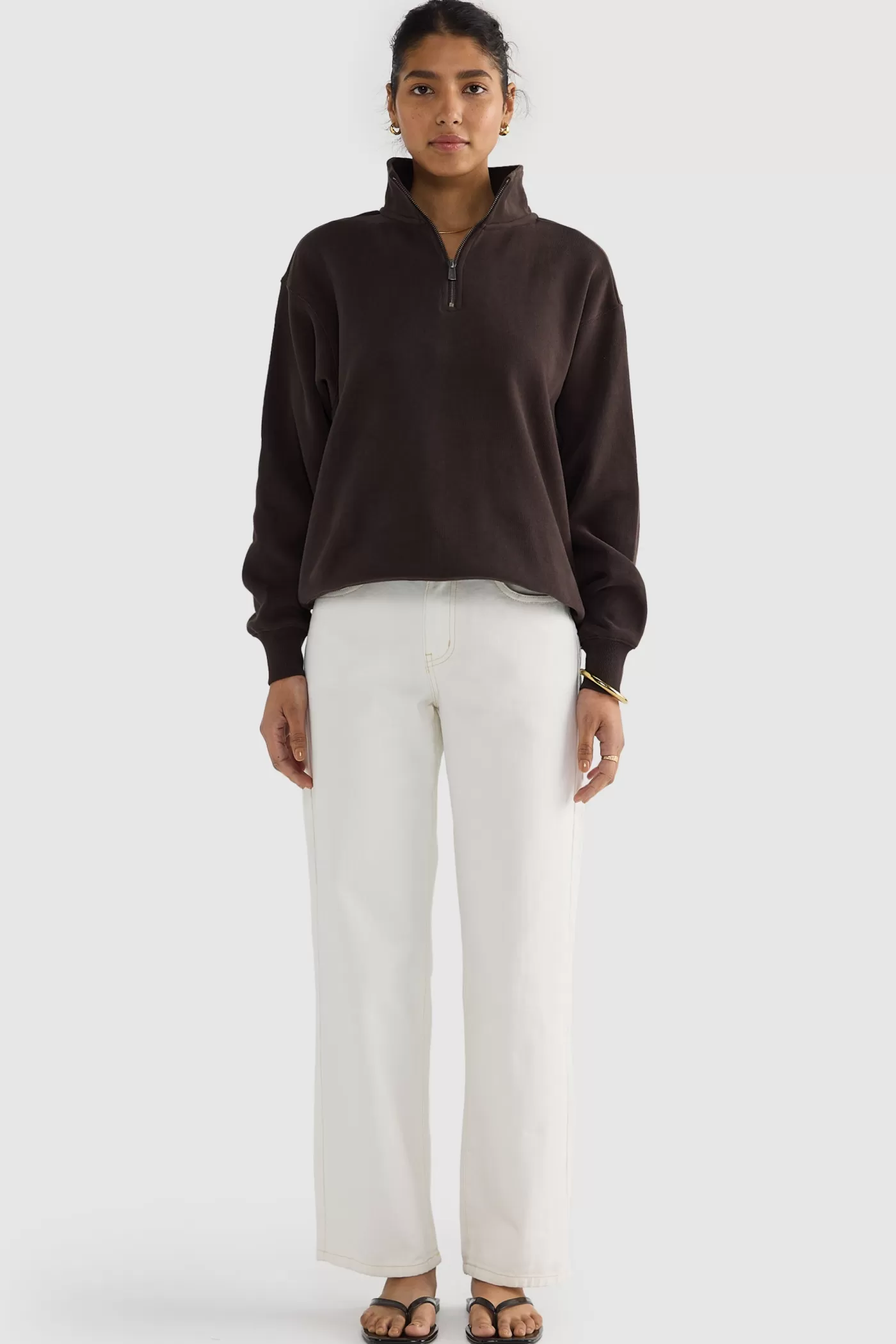 Ava Ribbed Quarter Zip ^ORTC Clothing Co Online