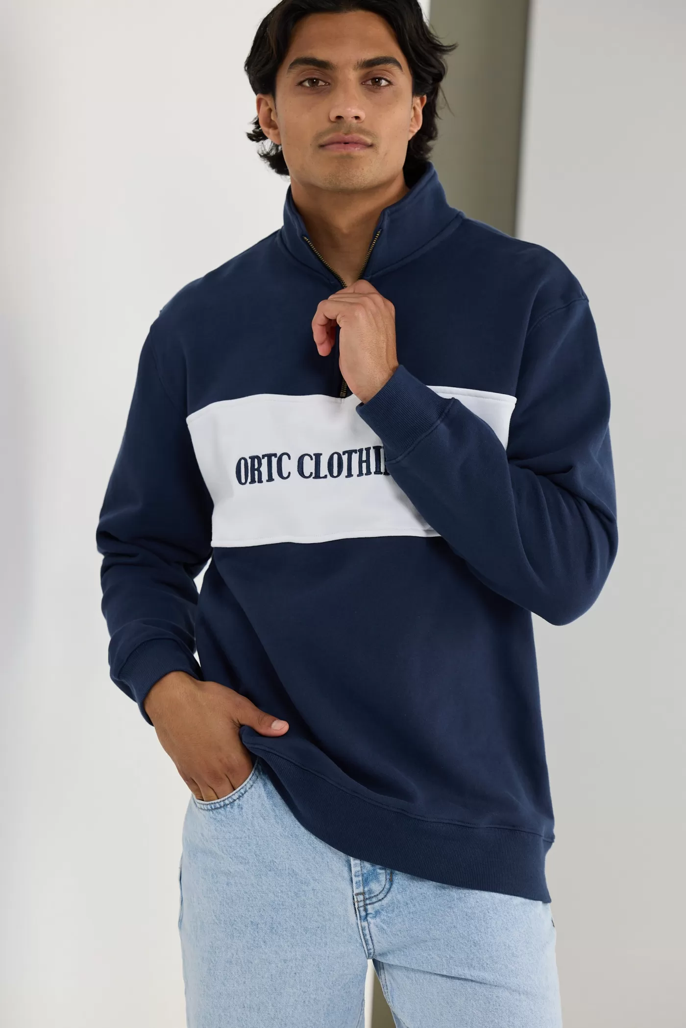 Classic Logo Quarter Zip ^ORTC Clothing Co Flash Sale