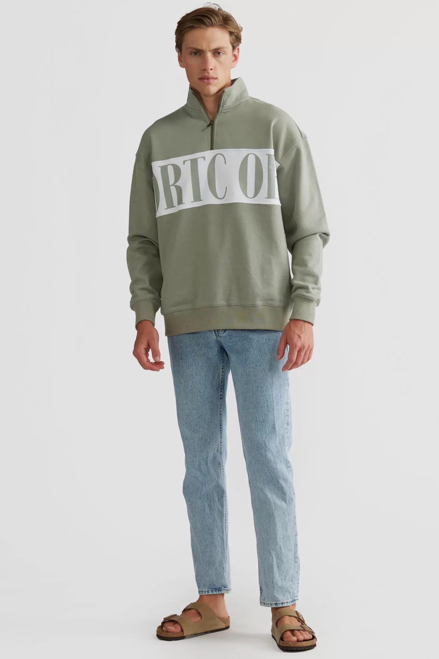 Harrington Logo Quarter Zip ^ORTC Clothing Co Cheap
