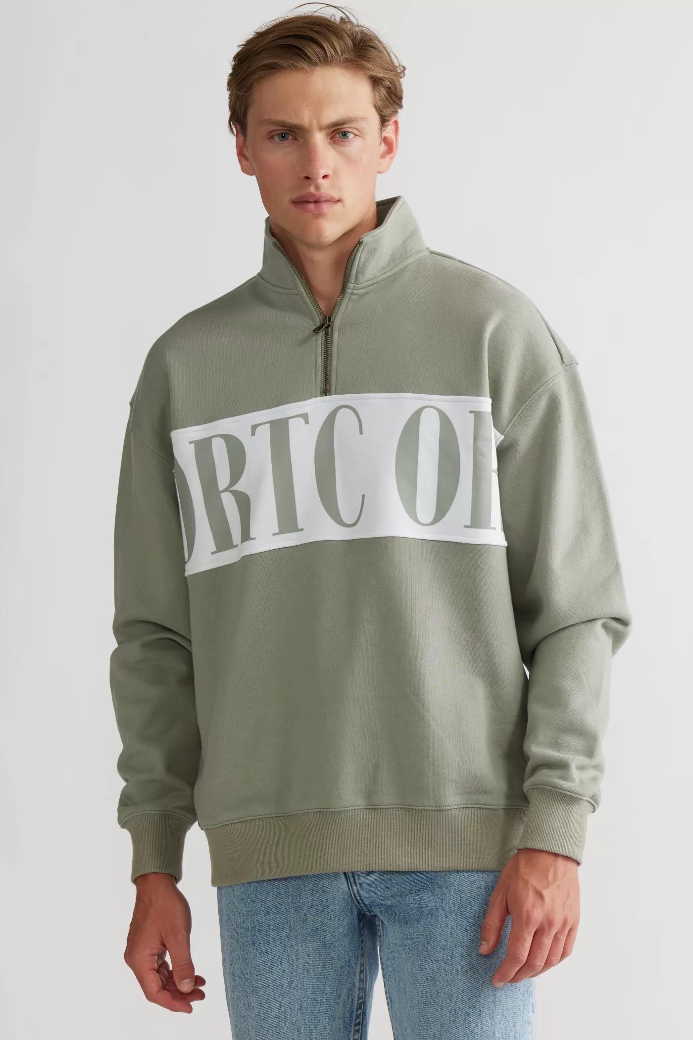 Harrington Logo Quarter Zip ^ORTC Clothing Co Cheap