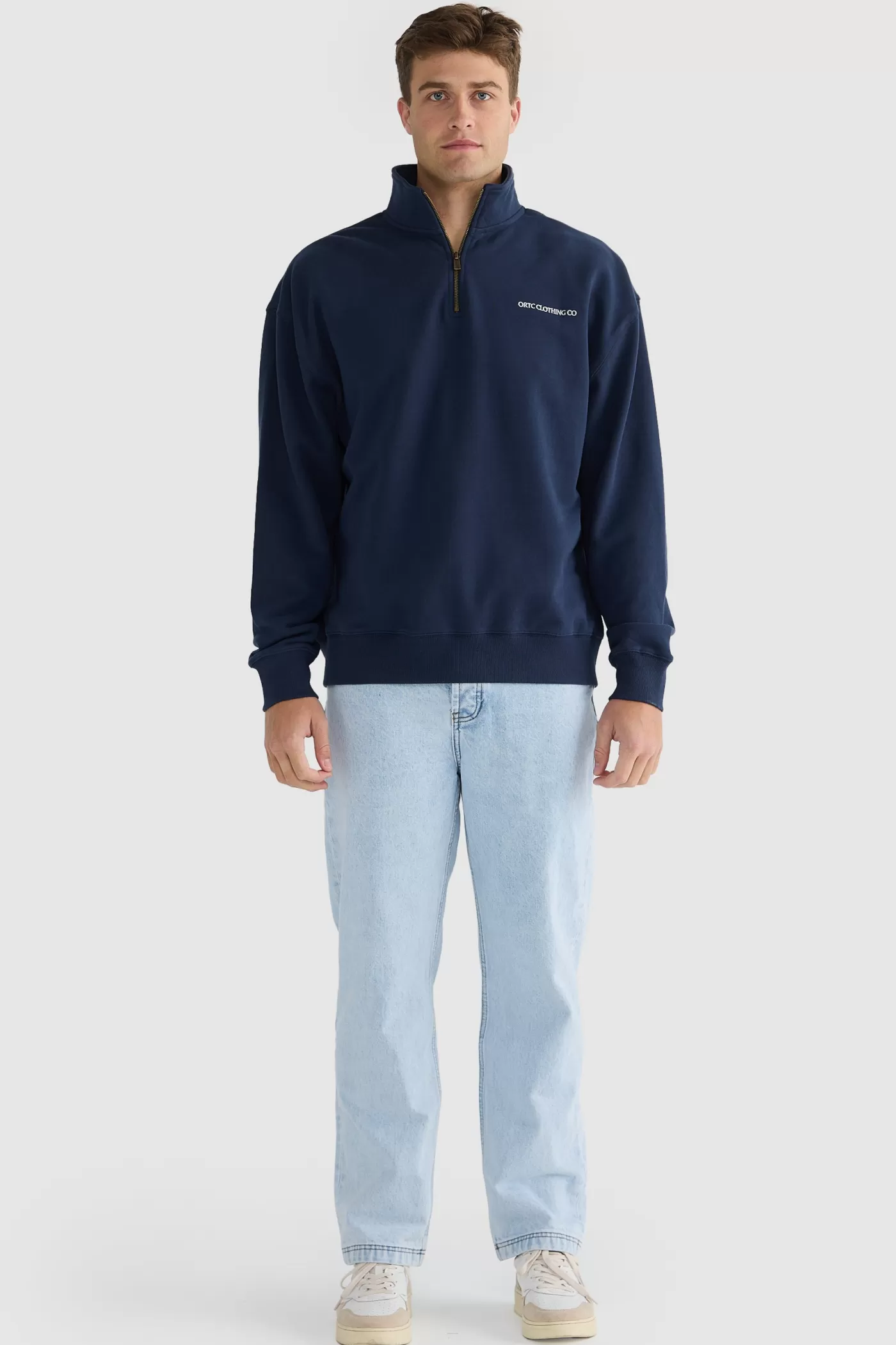 Hugo Quarter Zip Navy^ORTC Clothing Co Cheap