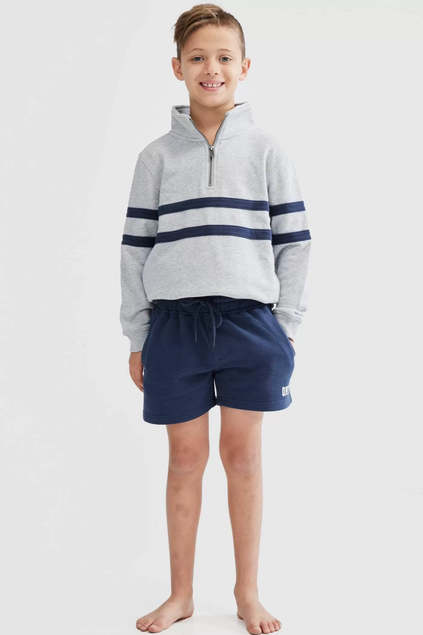 Jnr Collegiate Stripe Quarter Zip ^ORTC Clothing Co Online