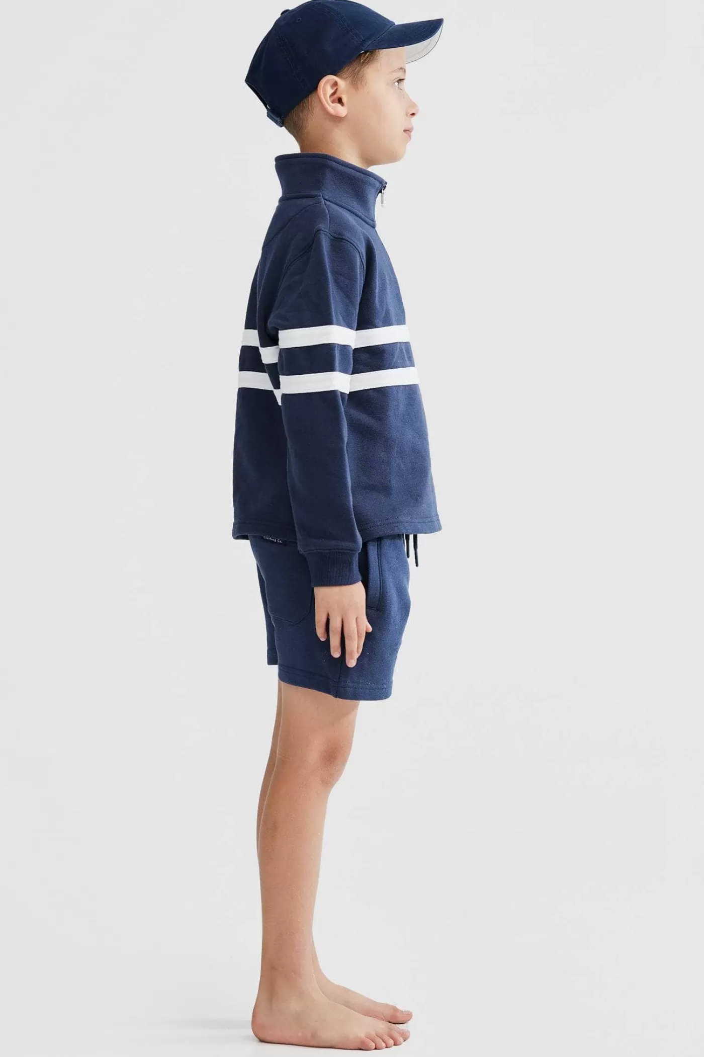 Jnr Collegiate Stripe Quarter Zip ^ORTC Clothing Co Shop