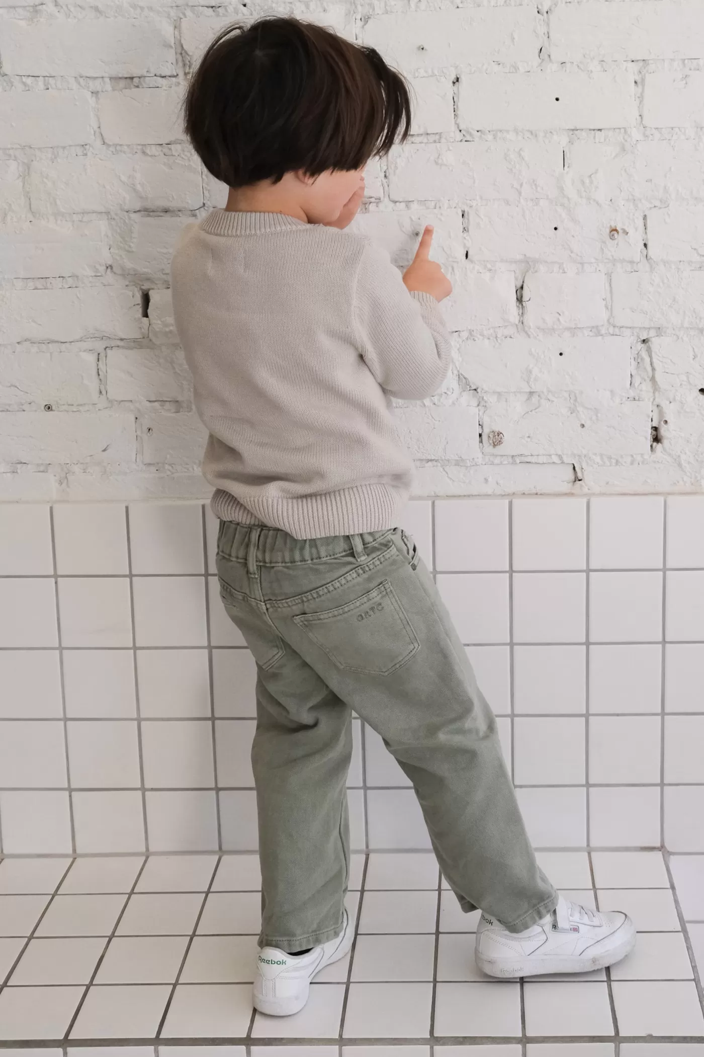 Jnr Noa Relaxed Twill Pants Olive^ORTC Clothing Co Sale