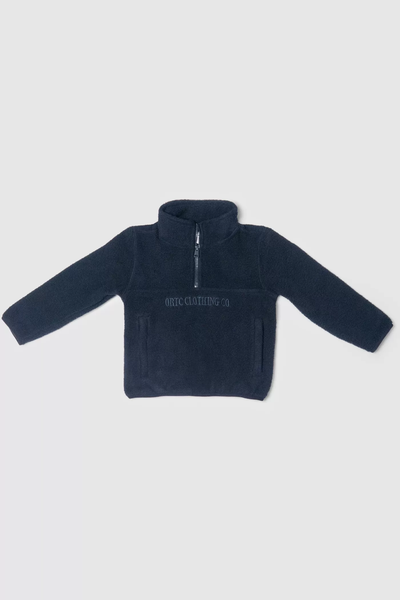 Jnr Sherpa Fleece Logo Quarter Zip Navy^ORTC Clothing Co Outlet