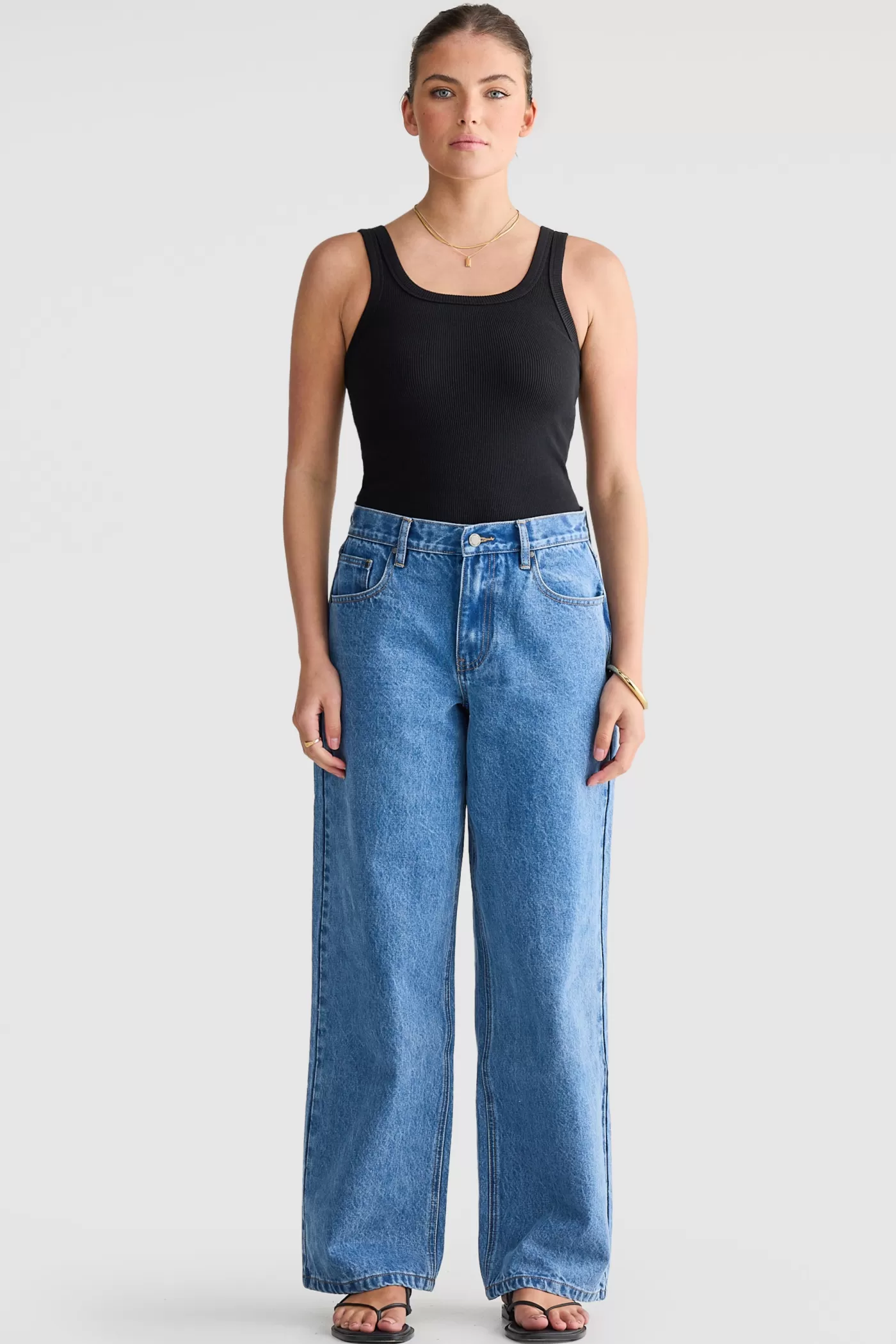 Lani Square Neck Rib Tank ^ORTC Clothing Co Discount