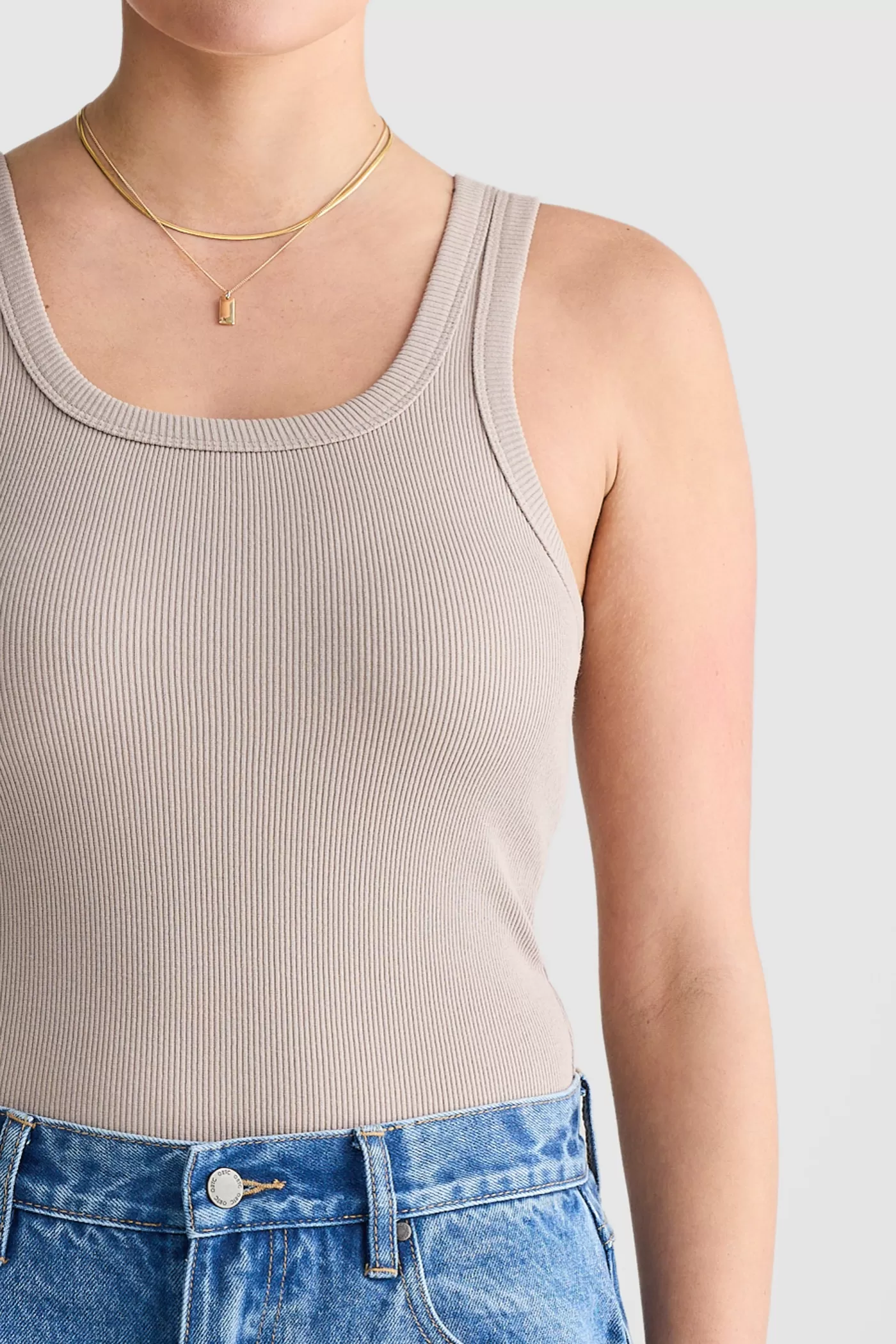 Lani Square Neck Rib Tank ^ORTC Clothing Co New