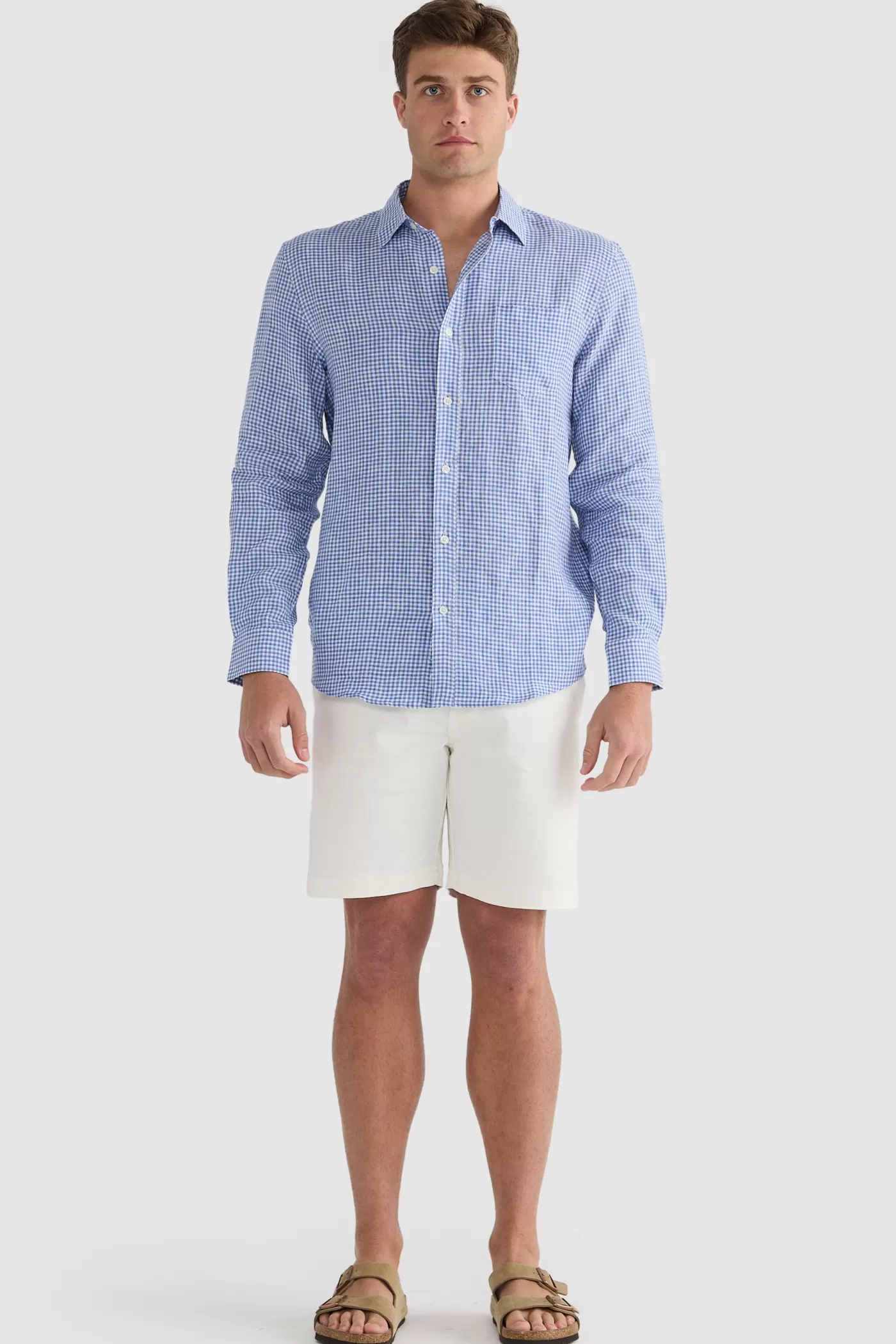 Linen Shirt Check^ORTC Clothing Co Hot