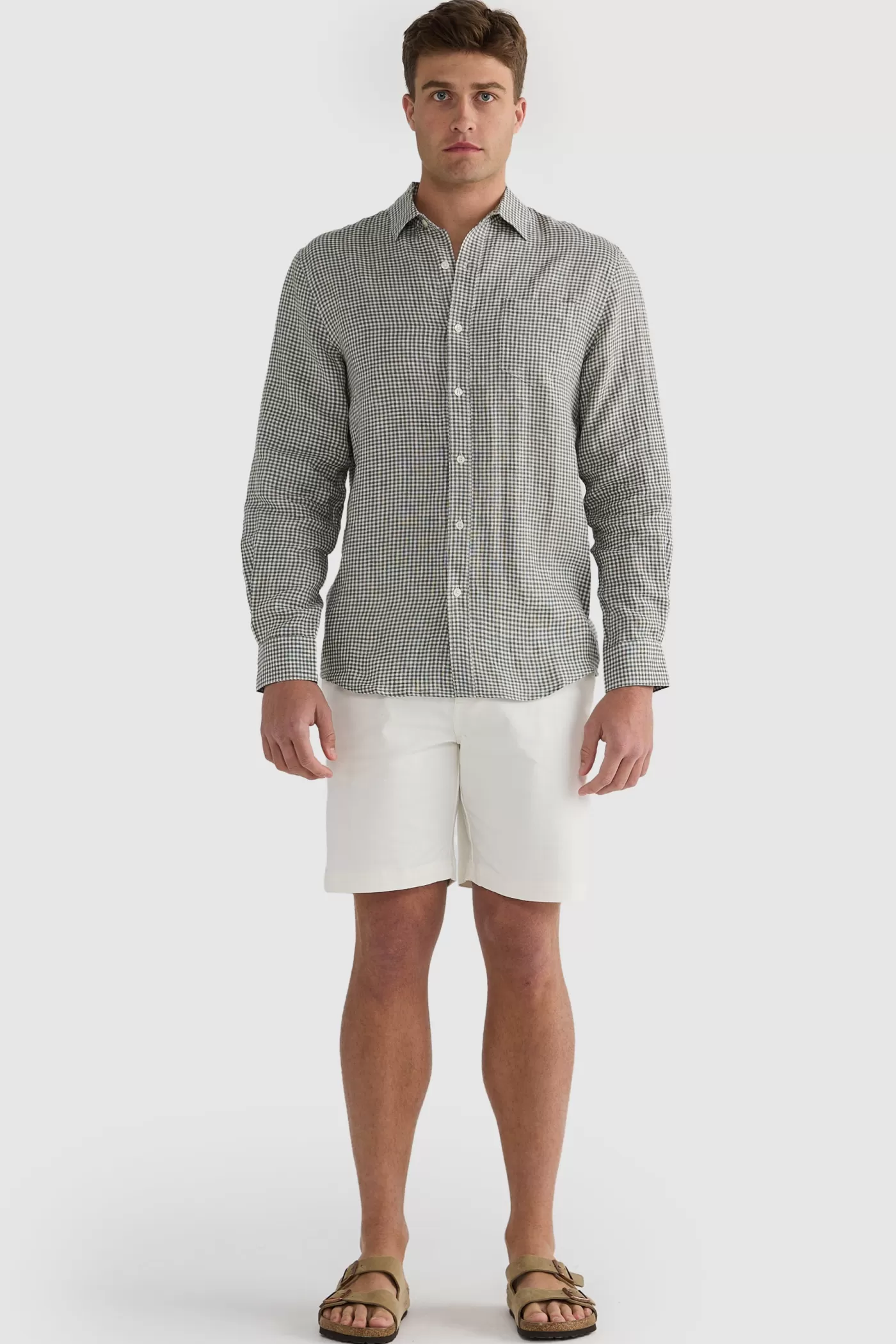 Linen Shirt Check^ORTC Clothing Co Hot