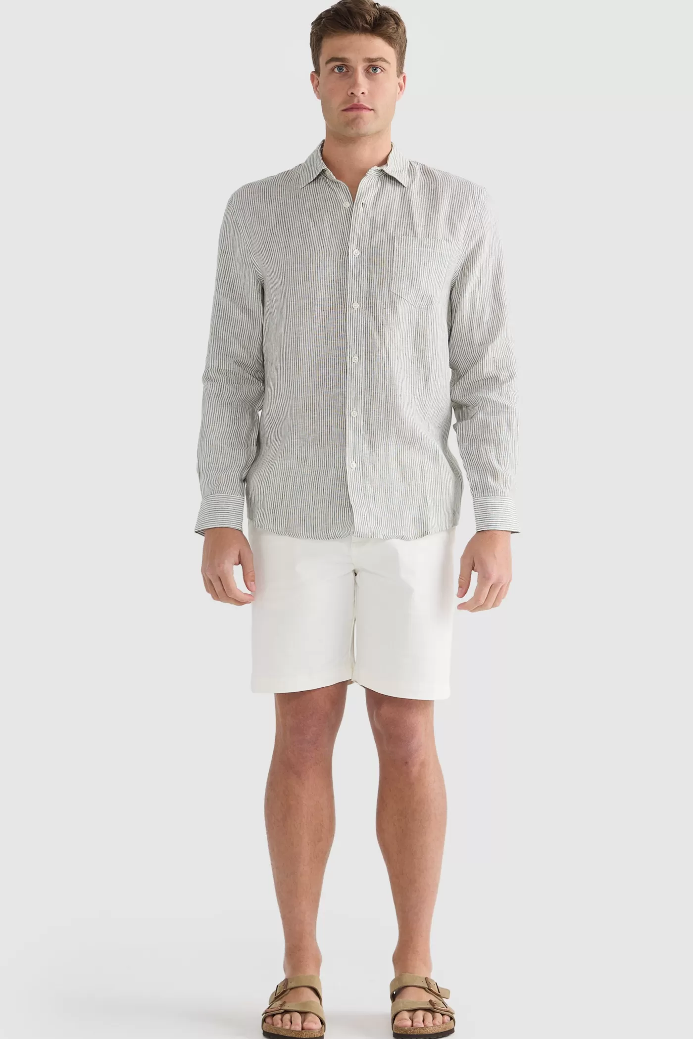 Linen Shirt Thin Stripe ^ORTC Clothing Co Best