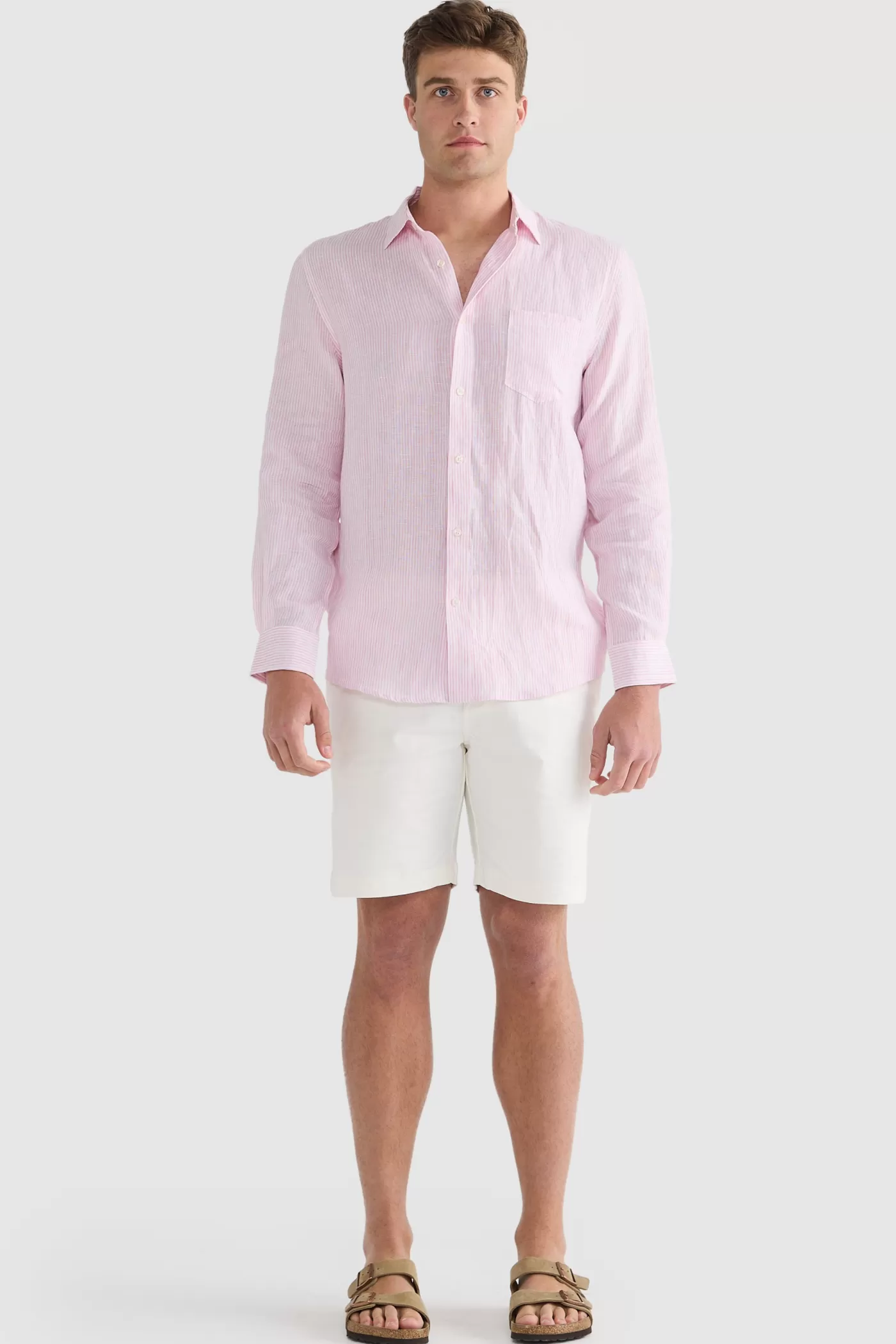 Linen Shirt Thin Stripe ^ORTC Clothing Co Hot
