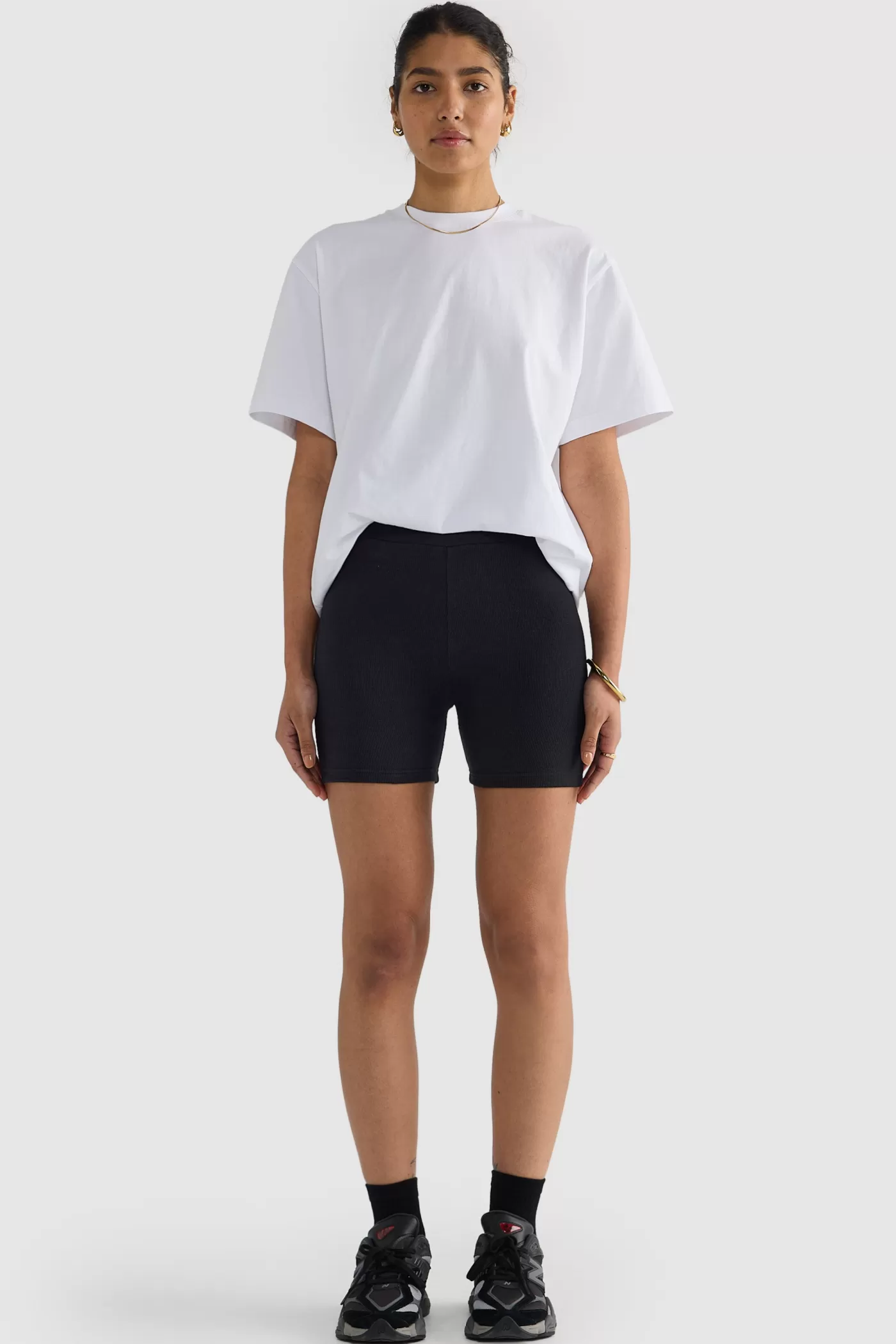 Malia Ribbed Bike Shorts Black^ORTC Clothing Co Cheap