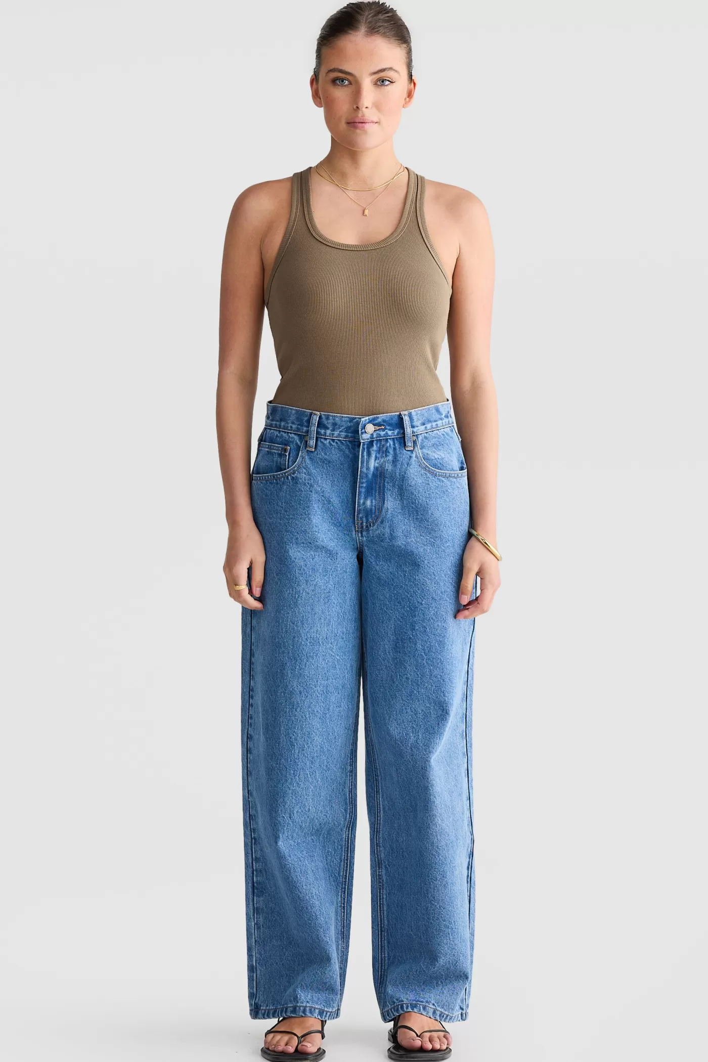 Malia Scoop Neck Rib Tank ^ORTC Clothing Co Cheap