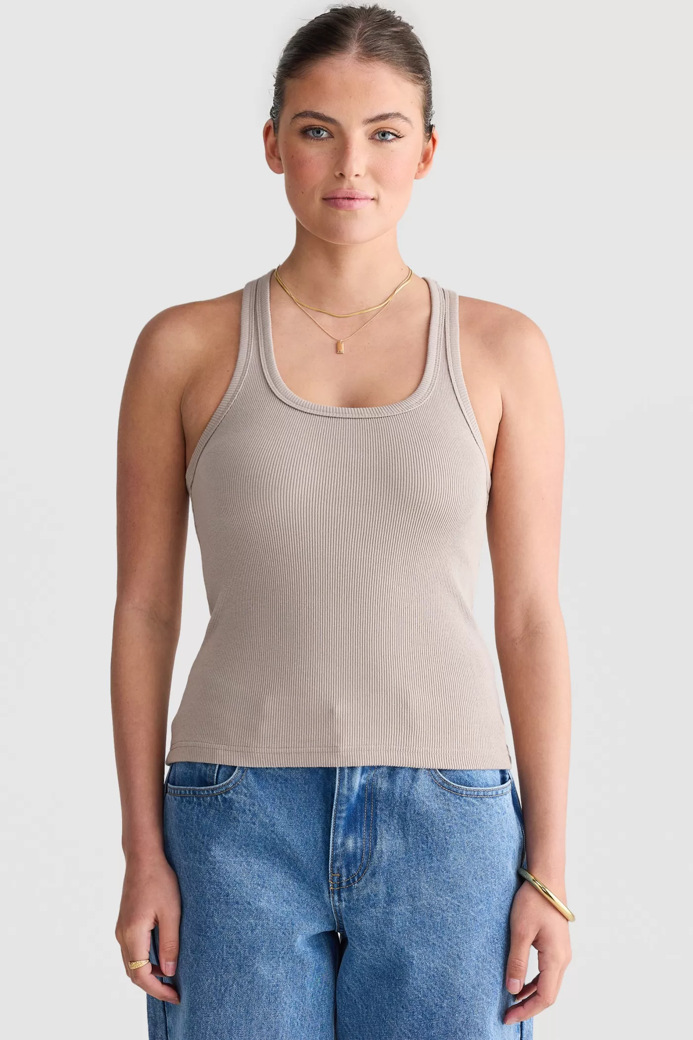 Malia Scoop Neck Rib Tank ^ORTC Clothing Co Cheap