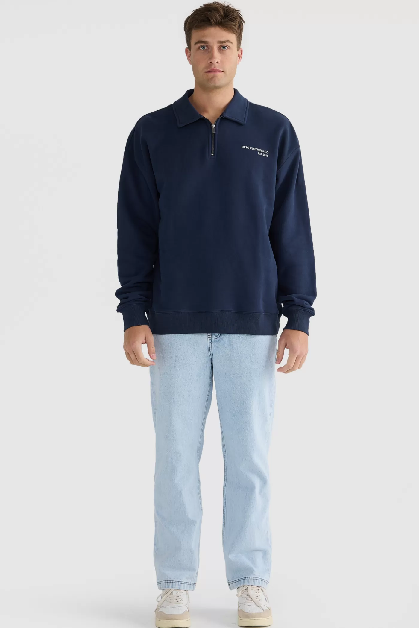 Oliver Quarter Zip Navy^ORTC Clothing Co Fashion