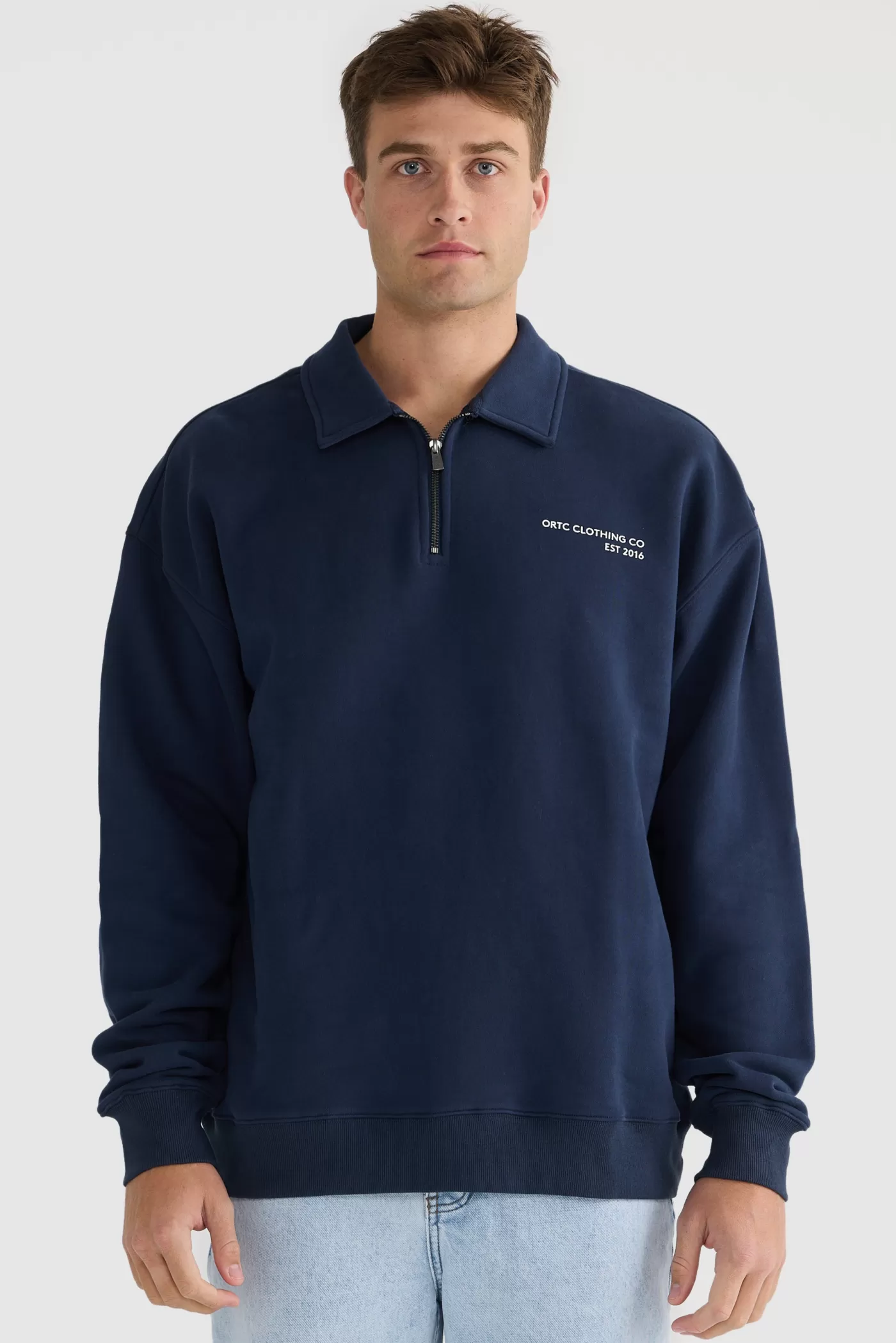 Oliver Quarter Zip Navy^ORTC Clothing Co Fashion