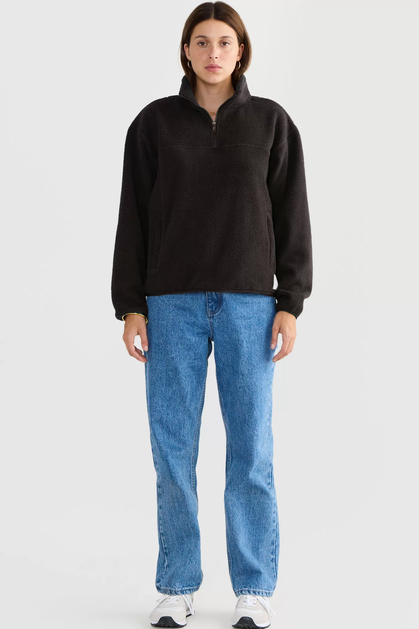 Sherpa Fleece Quarter Zip Carob^ORTC Clothing Co Shop