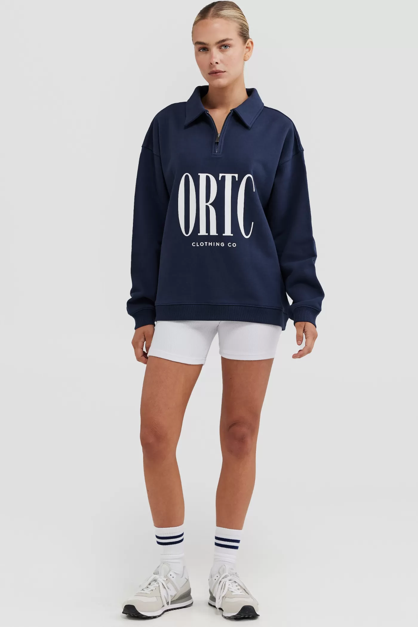 Spencer Logo Quarter Zip Navy^ORTC Clothing Co Hot