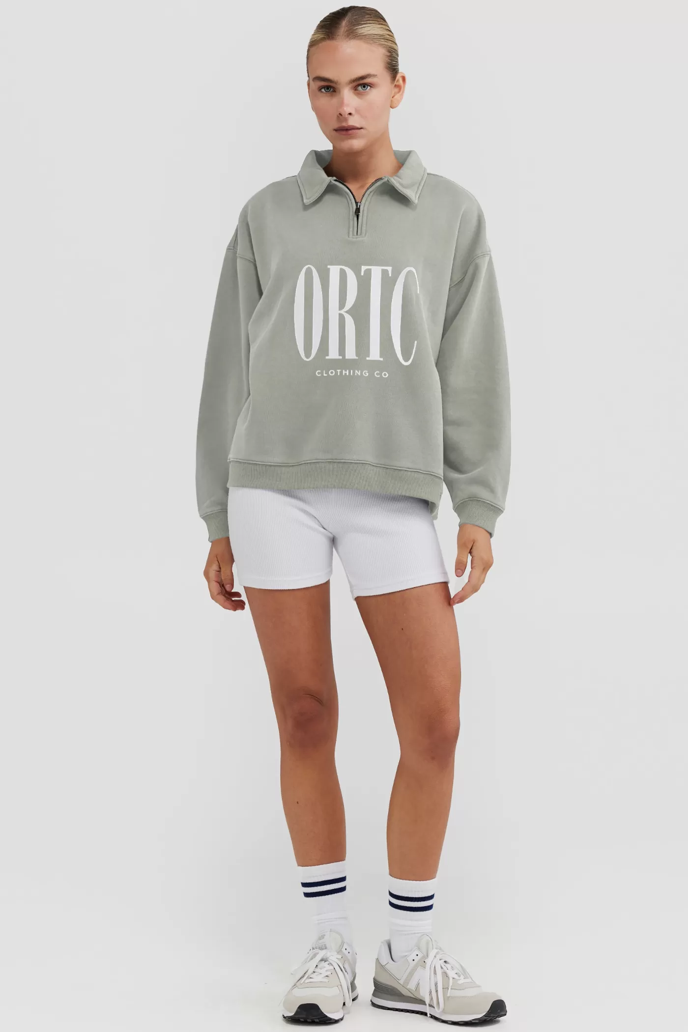 Spencer Logo Quarter Zip Olive^ORTC Clothing Co Cheap