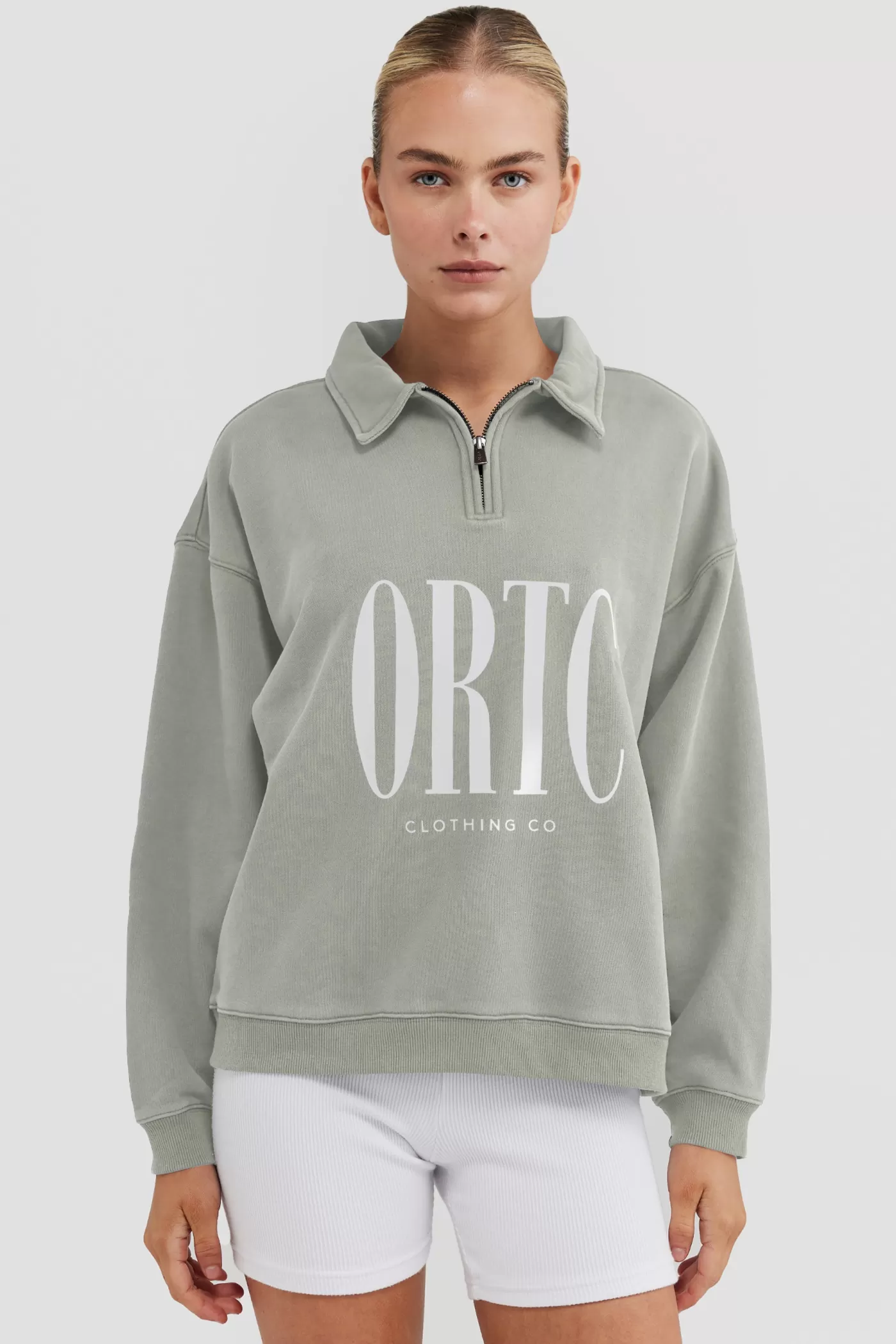 Spencer Logo Quarter Zip Olive^ORTC Clothing Co Cheap