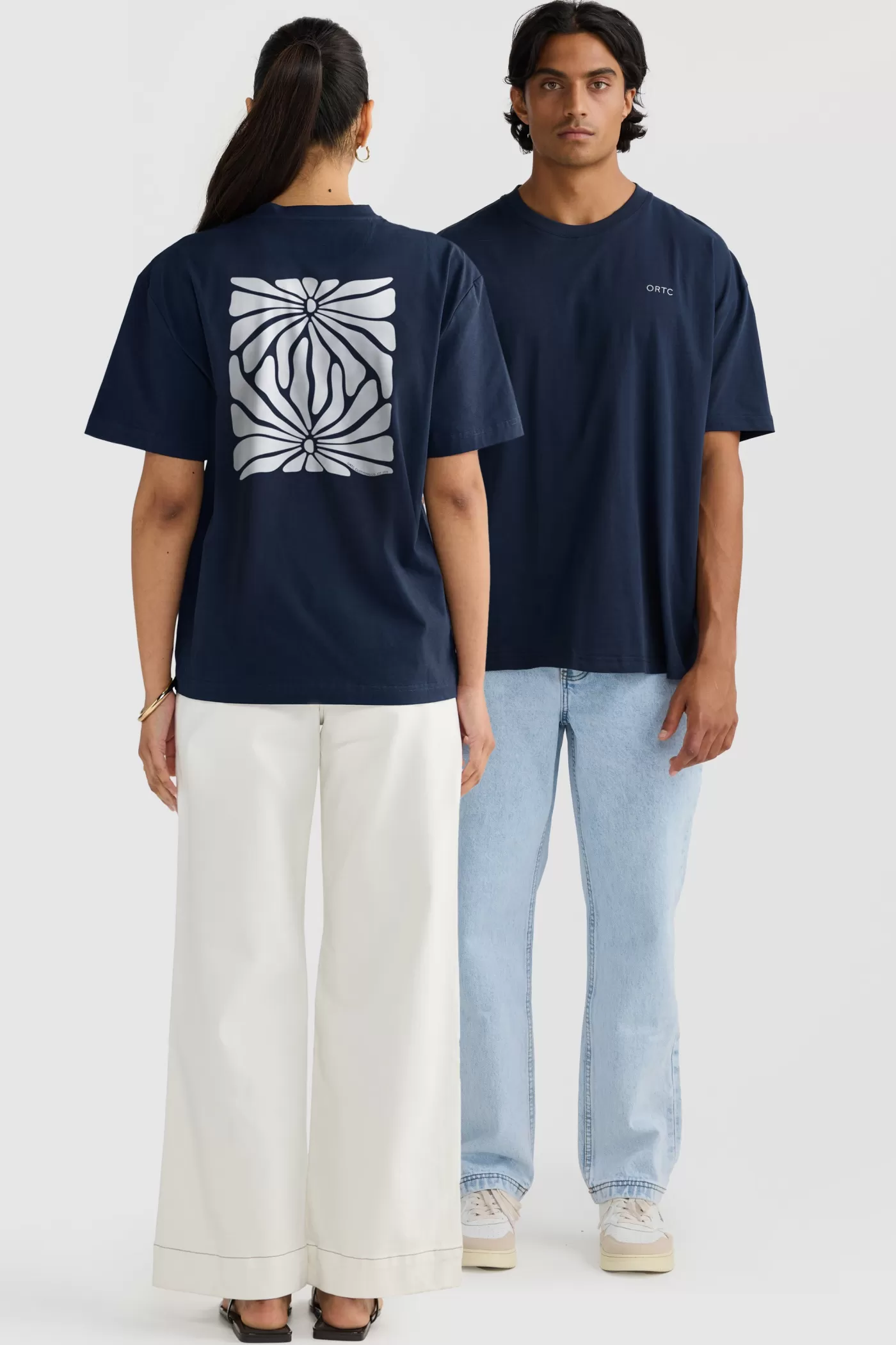 Unisex Shelly Box Fit T Shirt Navy^ORTC Clothing Co Clearance
