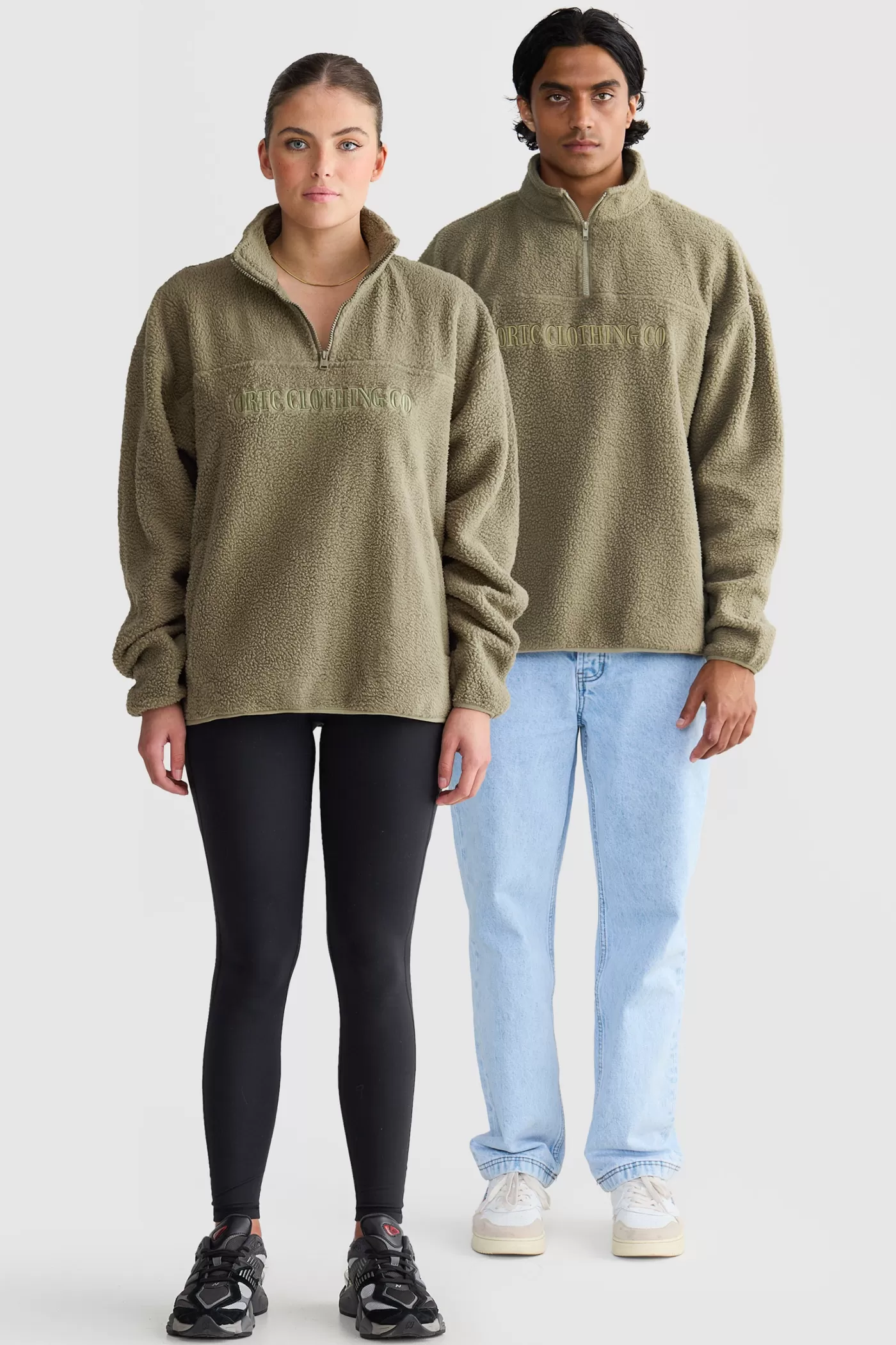 Unisex Sherpa Fleece Logo Quarter Zip ^ORTC Clothing Co Cheap