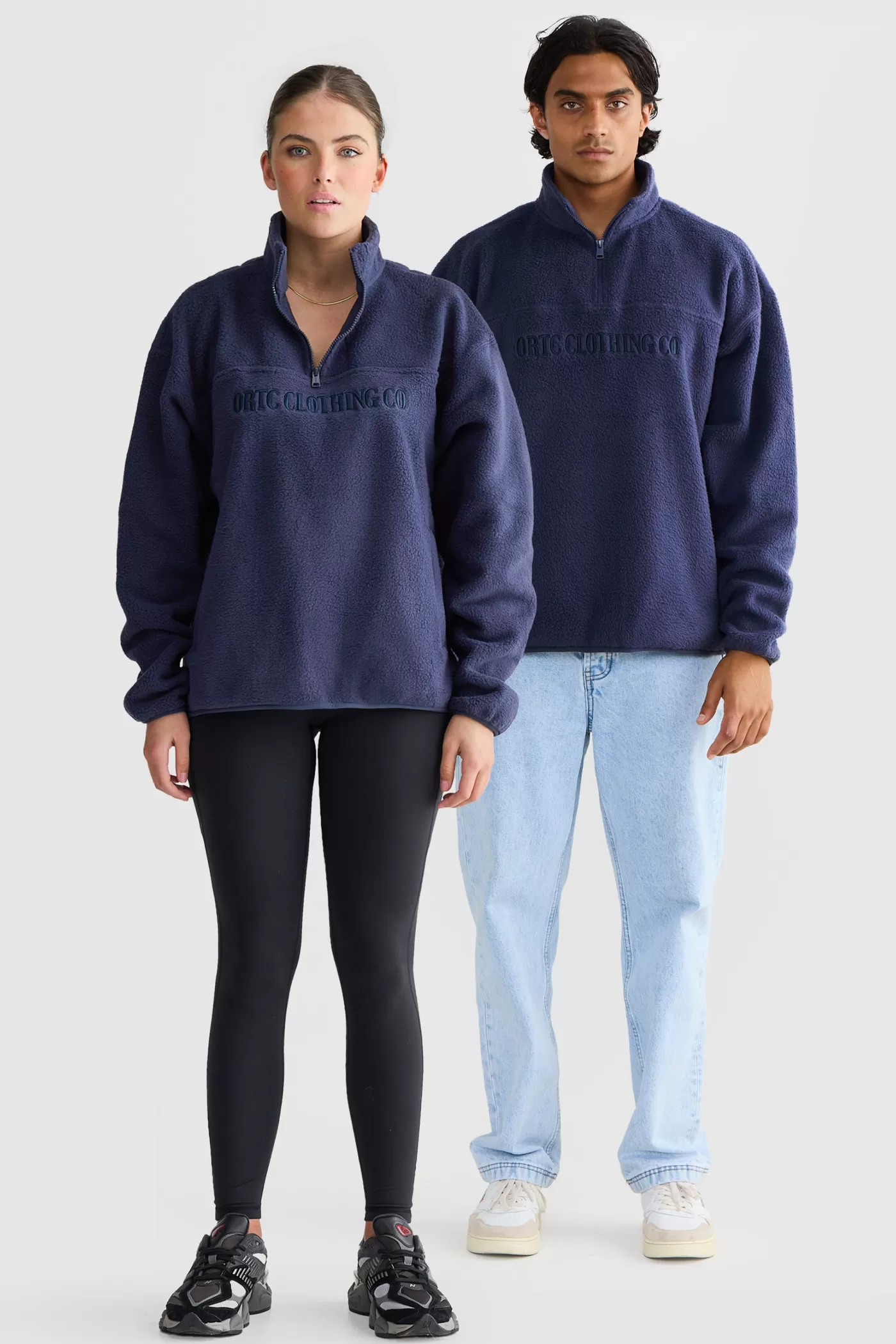 Unisex Sherpa Fleece Logo Quarter Zip ^ORTC Clothing Co Outlet