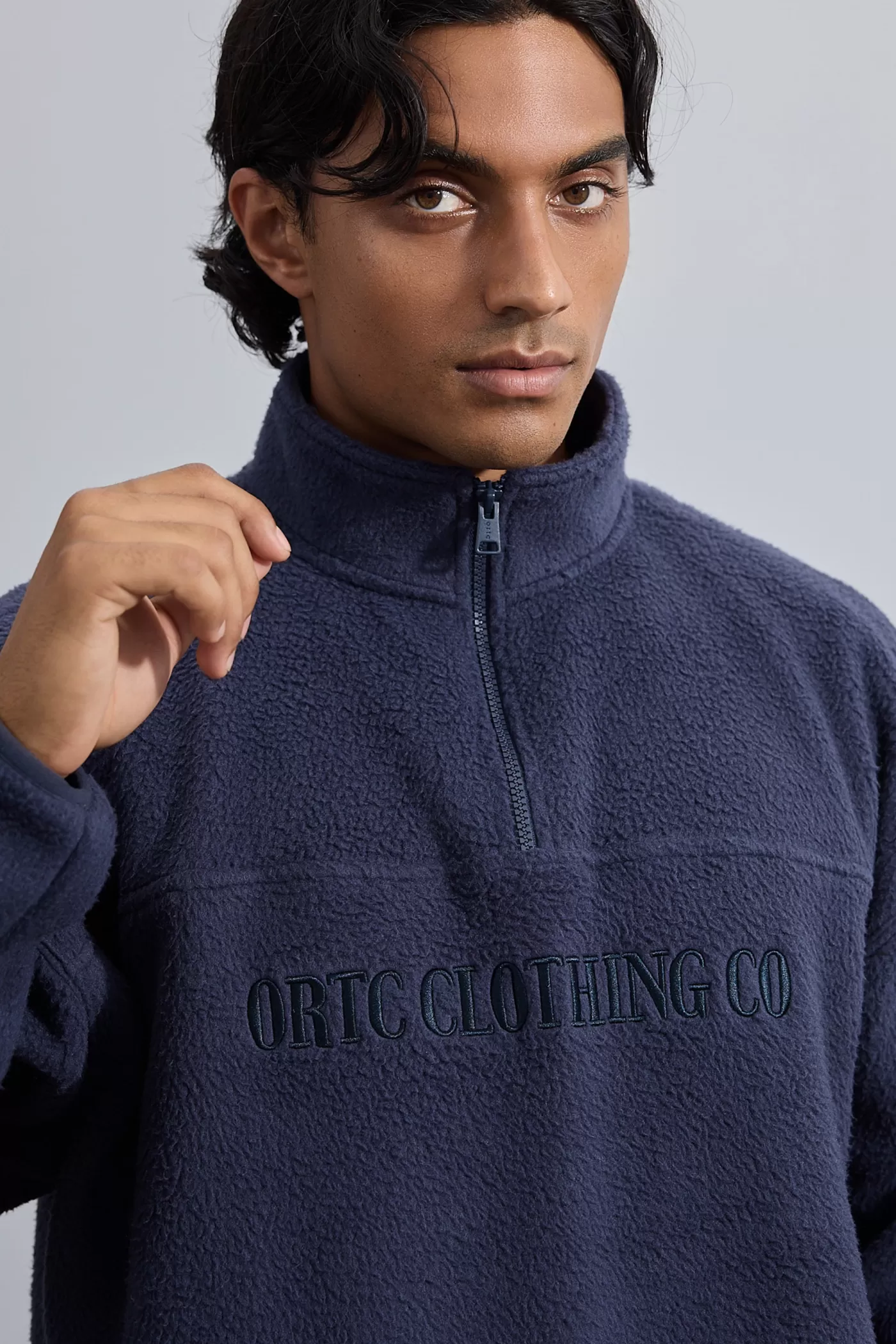 Unisex Sherpa Fleece Logo Quarter Zip ^ORTC Clothing Co Outlet