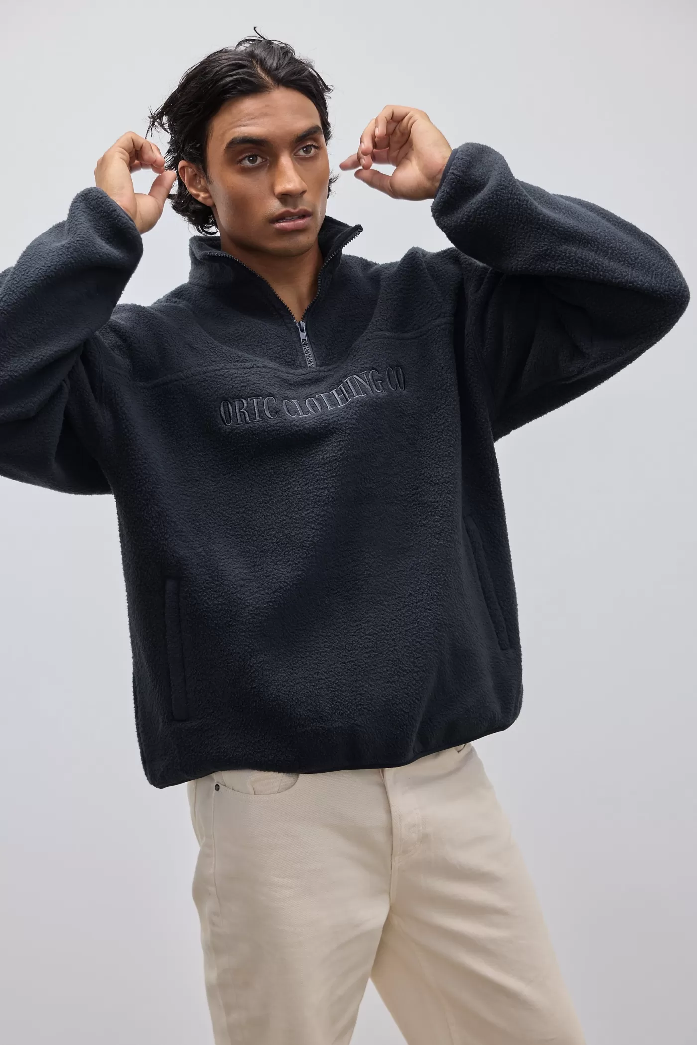 Unisex Sherpa Fleece Logo Quarter Zip ^ORTC Clothing Co Hot