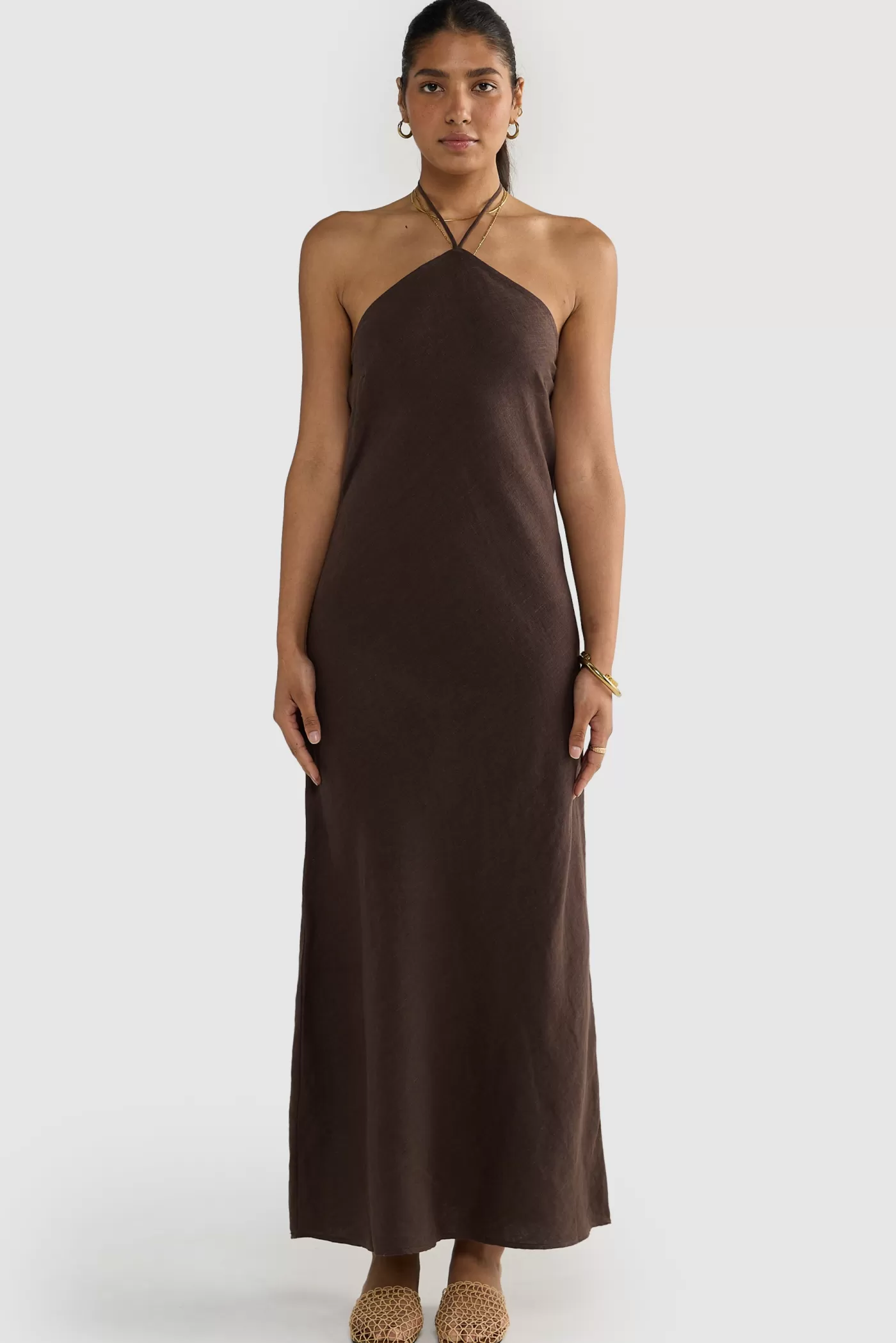 Zia Linen Bias Cut Dress ^ORTC Clothing Co Store