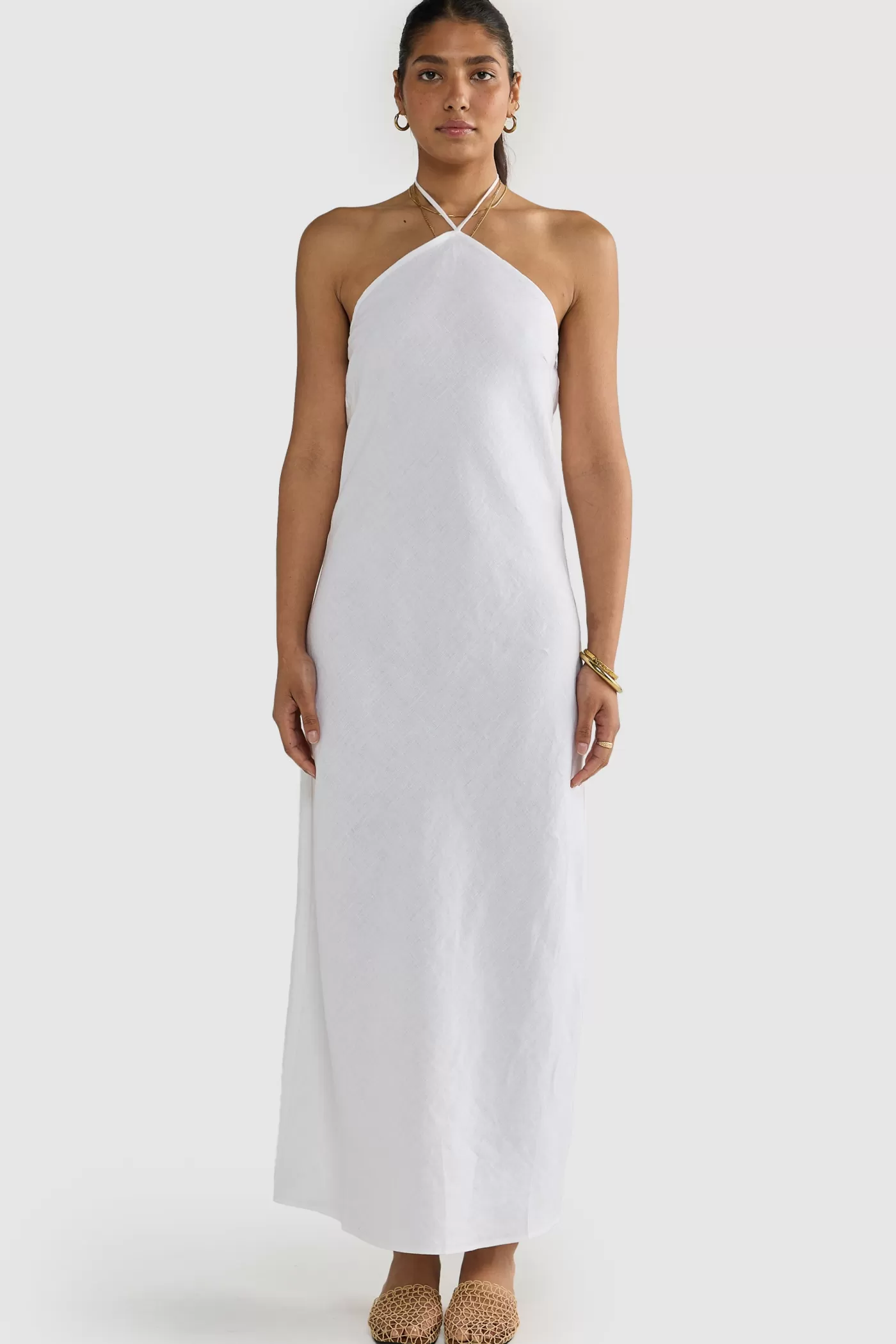 Zia Linen Bias Cut Dress ^ORTC Clothing Co Best Sale